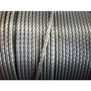 Zinc Coated Wire Rope 6xK26 Compacted Strand And Swaged Hot Dipped Galvanized Crane Steel Wire Rope For Sales