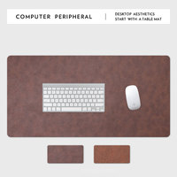 Napperon imperméable à l'eau facile à nettoyer classique moderne PVC avec logo personnalisé napperon durable antidérapant pour bureau et maison