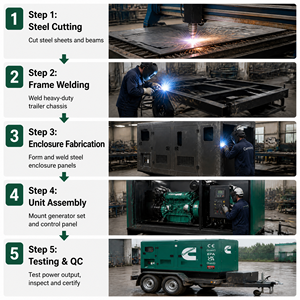 เครื่องกำเนิดไฟฟ้าดีเซล Cummins แบบเงียบ 200KW 250KVA 300KW 400KW 500KW  แบบเก็บเสียง  50Hz สตาร์ทอัตโนมัติ ATS ประสิทธิภาพสูง - Product Image 1