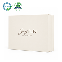 Boîte cadeau magnétique pliable en carton rigide avec dorure à chaud personnalisée de qualité supérieure et doublure en satin pour les ensembles de soins capillaires