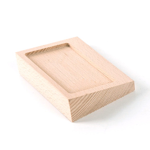 Estante de madera para exhibición de tarjetas, soporte de placa Base de madera, soporte de etiqueta de precio personalizado - Product Image 4