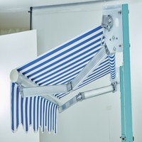 Auvent moderne autoportant en acrylique avec télécommande, toit rétractable pour jardin extérieur, patio, villa, balcon, structure en alliage d'aluminium
