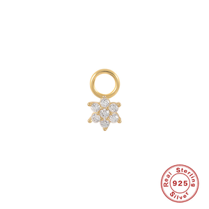 925 Sterling <b>Silver</b> Hoop <b>Earrings</b> with Dainty Charms, Cubic Zirconia <b>Dangle</b> Pearl <b>Earrings</b>, DIY Personalized Jewelry for Women - Product Image 5