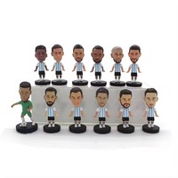 Hauteur 8.5cm 3d personnalisé résine Sculpture Bobble tête Football équipe Statue Collection Souvenir cadeaux décoration de la maison Art ornements