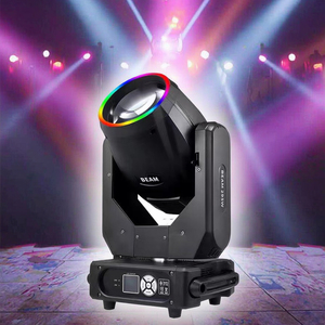 295W RGBW di chuyển đầu ánh sáng với quầng <span class=keywords><strong>LED</strong></span> hiệu ứng Vòng DMX512 kiểm soát 540/270 Pan/Tilt cho <span class=keywords><strong>Disco</strong></span> đám cưới kỳ nghỉ bên - Product Image 1