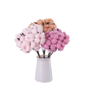 MW65501 Artificial Dried <strong>Cotton</strong> <strong>Stems</strong> <strong>Cotton</strong> Boll for Home Decor Centerpiece Housewarming Wedding DIY Bridal Bouquet - Product Image 1