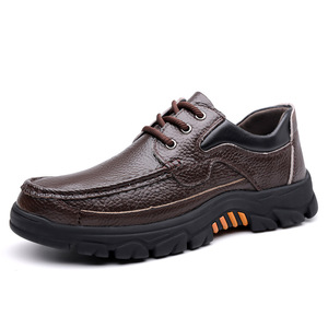 Mocassins pour hommes en cuir de vachette véritable de haute qualité, chaussures décontractées, texture douce, semelle épaisse, chaussures à enfiler, printemps/été - Product Image 1