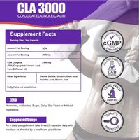 CLA haute puissance 500 mg 1000 mg Acide linoléique conjugué CLA Capsule molle