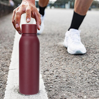 Bouteille d'eau courante portable en acier isolée à ouverture par clic en vrac en gros Bouteille de sport pour la salle de sport