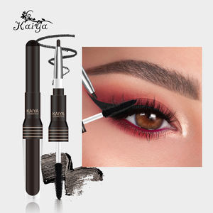 Doble cabeza de maquillaje de ojos Duo pluma negro Cera Gel Liner y Maskara <span class=keywords><strong>Rimel</strong></span> Etiqueta Privada, 4D de fibra de rímel delineador de ojos - Product Image 6
