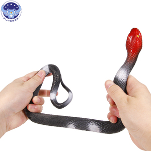 Juguete de serpiente de goma suave grande simulación TPR hoja <span class=keywords><strong>Python</strong></span> vidrio Material animales salvajes y dinosaurios juguete para apretar - Product Image 4