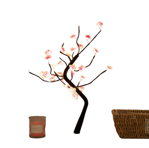 20 "nhựa Tabletop Bonsai Tree LED đêm bàn đèn pin có thể sạc lại Powered 36 ngọc trai dây đồng IP44 Đánh Giá Nhân tạo - Product Image 1