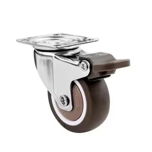 Roulettes pivotantes silencieuses en PP avec frein, modernes et universelles, pour chariot d'hôpital, avec vis M6, M8, M10, disponibles en 1, 1.25, 1.5 et 2 pouces. - Product Image 4