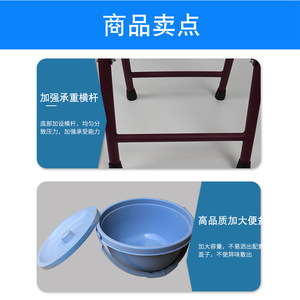Guangxin Portable <b>Folding</b> <b>Commode</b> Chair For Elderly And Pregnant Women High Back Support Toilet Chair - Product Image 4