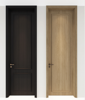 Porte intérieure en bois moderne sur mesure avec panneau en cristal de carbone, porte de chambre résistante à l'humidité, porte intérieure en bois pour projet hôtelier