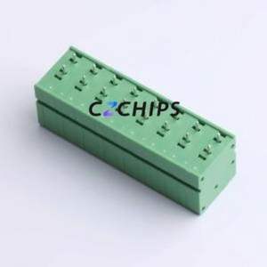 DB105V-7.5-8P-GN-S Screw Terminal Block Through hole Component (THT),P=7.5mm Connector 1x8P 7.5mm Green Through Hole - Product Image 2