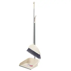 Strumenti per la pulizia del pavimento domestico cucina domestica scopa morbida in plastica con paletta Set di scopa per animali domestici ad angolo libero