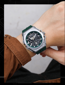 New MEGIR 8603 New Stainless Steel <b>Case</b> Skeleton Mechanical <b>Watch</b> Waterproof Luminous Men Fully Automatic Wristwatches - Product Image 6