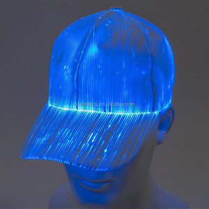 Nicro Creative Cotton LED Optical Fiber Light Hat Colorful Luminescent Glow Dark Basketball Cap for Concert <strong>Neon</strong> <strong>Party</strong> <strong>Supplies</strong> - Product Image 3