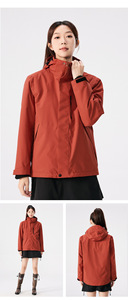 Chaqueta Cortavientos 3 en 1 Estándar para Hombre y <span class=keywords><strong>Mujer</strong></span>, con Capucha Desmontable y Forro Polar, Conjunto de Dos Piezas, Poliéster para las Cuatro Estaciones - Product Image 4