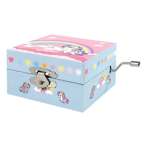 Caja Musical de Unicornio Personalizada con Almacenamiento para Anillos, Caja de Música de Madera con Manivela, Joyero Musical Portátil, Regalo para Niños, <span class=keywords><strong>Canciones</strong></span> Personalizadas al por Mayor - Product Image 5