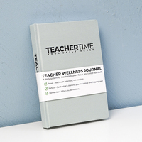 Journal de bien-être pour enseignants entièrement personnalisable, couverture en lin, planificateur quotidien avec notes hebdomadaires pour le personnel scolaire