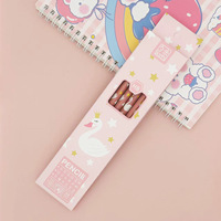 Juego de 10 Lápices de Madera con Goma de Borrar HB, Diseño de Dibujos Animados, Colores Personalizables, para Uso Escolar, para Niños