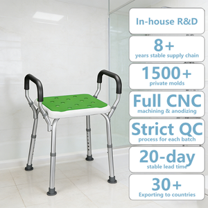 <span class=keywords><strong>Chaise</strong></span> de douche en aluminium Simplywalk 200 kg avec accoudoirs, <span class=keywords><strong>baignoire</strong></span> <span class=keywords><strong>pour</strong></span> adultes, certification MDR CE, service de marque privée - Product Image 1