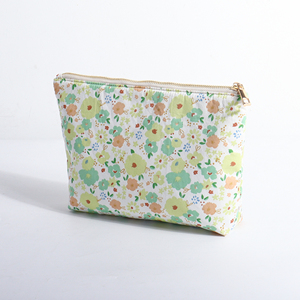 Women's Eco-Friendly Portable Reusable Floral Custom Printed Cotton <b>Cosmetic</b> <b>Organizer</b> Bags Zipper Closure for Travel for - Product Image 5