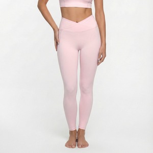 Leggings Sportivi Corti da <span class=keywords><strong>Donna</strong></span> per Yoga, Pilates e Allenamento, a Vita Alta Incrociata, Asciugatura Rapida, Effetto Push-Up, Contenitivi, <span class=keywords><strong>Taglie</strong></span> <span class=keywords><strong>Forti</strong></span> - Product Image 5