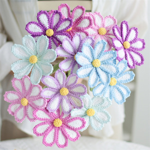Hecho a mano de punto tejido <span class=keywords><strong>Artificial</strong></span> solo Galsang <span class=keywords><strong>Flor</strong></span> Crochet para Año Nuevo Pascua Día de San Valentín regalos amigas - Product Image 3