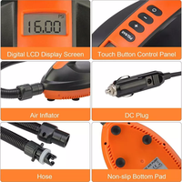 Compresseur d'air électrique portable mini 110W DC 12V DC 16psi pour planche à pagaie SUP et kayak gonflable