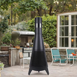 Estufa de Leña para Exteriores de Acero al Carbono, <span class=keywords><strong>Chimenea</strong></span>, <span class=keywords><strong>Barbacoa</strong></span>, Estufa de Calefacción para Patio, Jardín, Villa, Parrilla de Carbón y Leña - Product Image 6