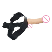 Jouets sexuels lesbiens pour femmes 19 CM Harnais Strap-On Stimulateur réaliste en gelée G Spot Dong Dildo en silicone portable pour la masturbation féminine