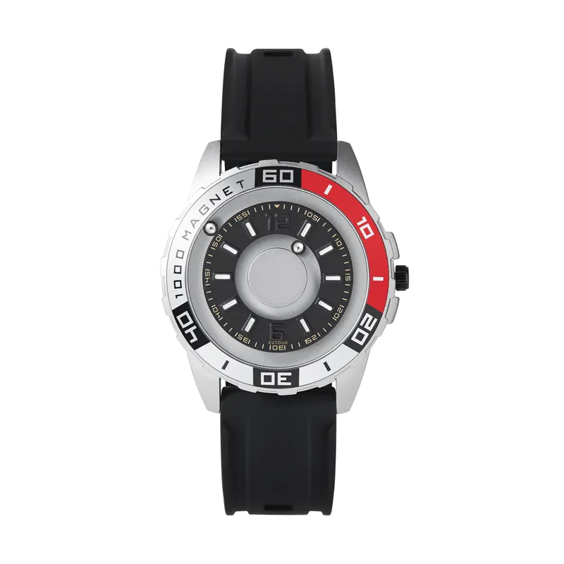 EUTOUR E025 yeni yenilikçi manyetik metal çok fonksiyonlu erkek saati moda spor quartz saat basit kayış pilot