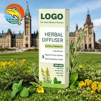 Diffuseur d'arômes naturel QKOK aux herbes - Verge à cheval, réglisse et racine de guimauve - 1200 utilisations, inhalation apaisante, rechargeable