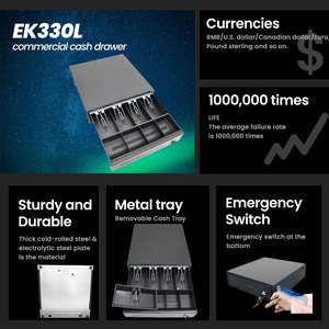 Caisse enregistreuse POS, boîte à monnaie, différentes tailles (mini, moyenne, grande), compatible avec les ordinateurs <span class=keywords><strong>de</strong></span> bureau, garantie <span class=keywords><strong>de</strong></span> 3 ans, ODM disponible - Product Image 2