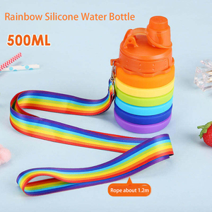 Silicone Water Sport Portable Folding <strong>Cup</strong> Wholesale <strong>Cups</strong> 500Ml <strong>Collapsible</strong> Foldable Silicon Sports Bottle - Product Image 5