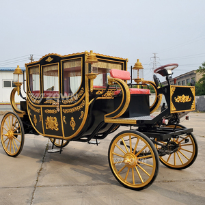 Royal Luxury 4-Wheel Electric Horse Carriage <b>Trailer</b> Wedding Events Horse Drawn Wagon Customized Color/Size/Seats - Product Image 4