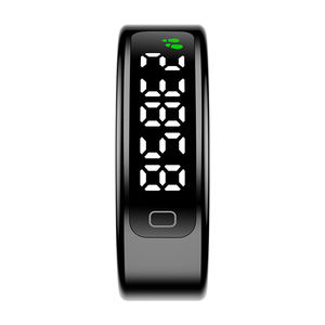 LED 디스플레이 스테인레스 스틸 심박수 추적 건강 모니터 5ATM 방수 손가락 건강 R11C 스마트 링 안드로이드 IOS 용 - Product Image 5