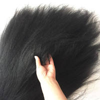 Poils de queue de yack de couleur gris-noir naturel chinois, longueur 40-50 cm