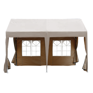 Gazebo Plegable Portátil Sibada Beige de Fábrica, Tela Oxford Gruesa, Carpa para Fiestas y Bodas al Aire Libre - Product Image 1