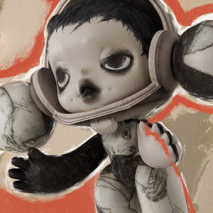 Para Pop Mart MEGA SKULLPANDA 1000% Egon Schiele figura de <span class=keywords><strong>Anime</strong></span> <span class=keywords><strong>TikTok</strong></span> Venta caliente 100% juguete de decoración de moda Original - Product Image 3