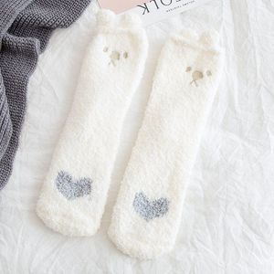 Cheap Fleece Candy Warm <strong>Lady</strong> Heart Cute Winter Sleeping Embroidery Custom <strong>Fluffy</strong> Sleeper Fuzzy Women's <strong>Socks</strong> - Product Image 6