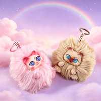 Nouvelle Boîte Mystère Porte-clés Peluche Chaton Moelleux, Poupée en Peluche Mignonne de Dessin Animé, Breloque de Sac, Cadeau Surprise Adorable pour Filles