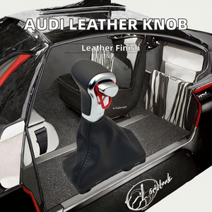 Pomo de Palanca de Cambios de Cuero para Automóvil <span class=keywords><strong>Audi</strong></span> A4 B8 2009 en Adelante/A5 <span class=keywords><strong>2008</strong></span> en Adelante/Q5 2009-2015/A6 C6 2006-2011/A6L C7 2012-2018, Tipo Cristal - Product Image 2