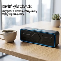 Speaker Mini Portabel 5.0 Nirkabel dengan Lampu LED, AUX, USB, Kartu TF untuk Luar Ruangan dan Dalam Ruangan