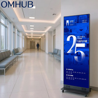 Affichage numérique LED GOB 80 pouces sur pied avec écran tactile IR, système Android, affichage publicitaire intérieur