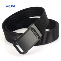 ALFA Ceinture tactique personnalisée pour hommes en nylon non extensible avec boucle automatique en alliage Style décontracté Logo Métal