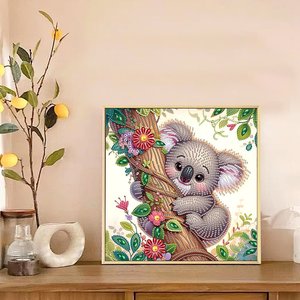 DIY 30X30CM <span class=keywords><strong>Koala</strong></span> Decoración del Hogar Pintura de Diamantes con Forma Irregular Kits de Pintura de Diamantes Modernos para Decoración de Pared - Product Image 3